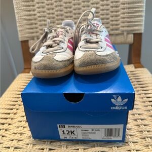Adidas Kids Samba OG Sneakers - Pink, Gray, and Brown